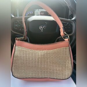 Nanette Lepore Pink and Tan Shoulder Bag